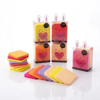 پد آرایشی 8 عددی فانتزی خرگوشی مناسب پنکک و کرم پودر